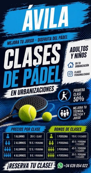 Clases de pádel en Ávila