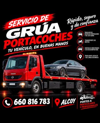Grúa porta vehículos