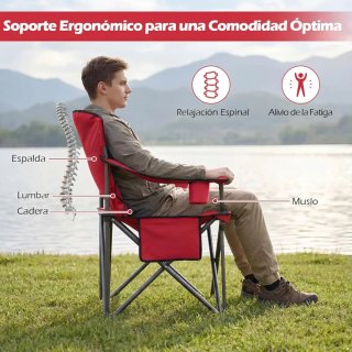 COSTWAY Silla Plegable Camping XXL Silla Playa
