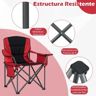 COSTWAY Silla Plegable Camping XXL Silla Playa