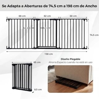 COSTWAY Barrera de Seguridad para Niños