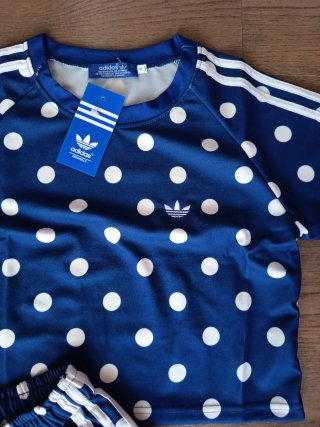 Conjunto Adidas lunares azul y blanco