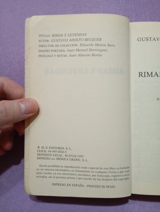 Libro: Rimas y Leyendas