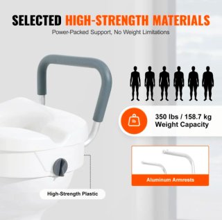 VEVOR Asiento Elevado para Inodoro 5 Pulgadas