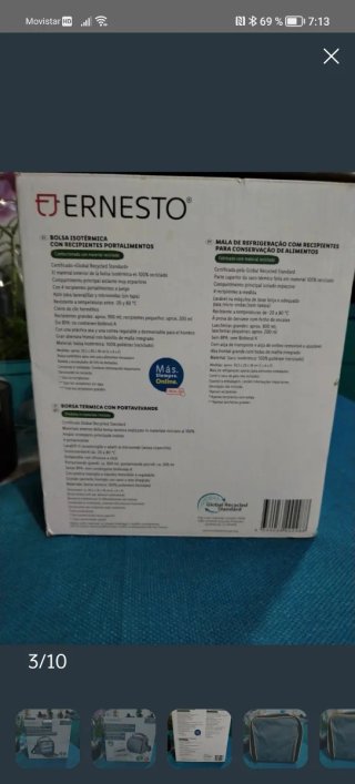 Bolsa isotérmica con recipientes