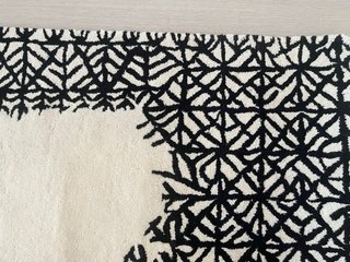 Alfombra Zara Home Lana Beige y Negro