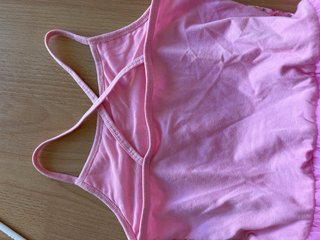 Tutú/maiot de ballet rosa con lentejuelas 6-8 años