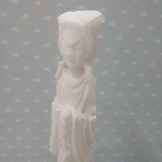 Pie de lámpara vintage-figura oriental alabastro