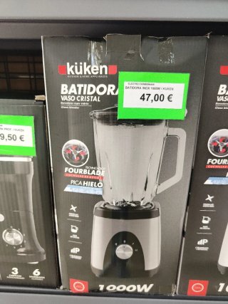 Batidora Kuken Vaso Cristal 1000W