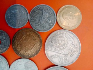 Lote de monedas españolas época Franco