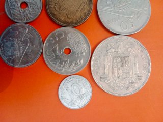 Lote de monedas españolas época Franco