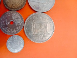Lote de monedas españolas época Franco