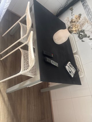 Mesa de cocina negra 110x70