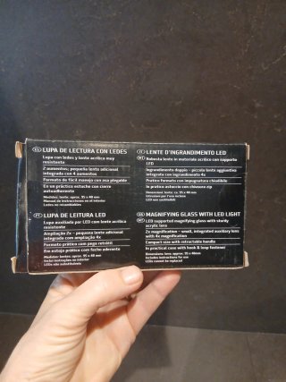 Lupa de lectura con LED plegable