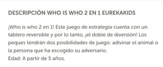 Juego de mesa Who is who?