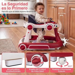 COSTWAY 7 en 1 Andador Bebes con Capota