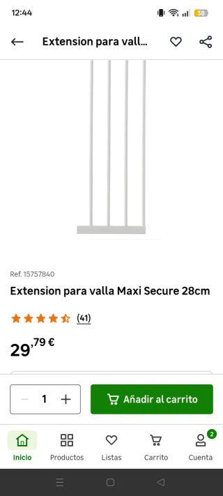 Extensión Barrera Seguridad Munchkin Lindam 28cm