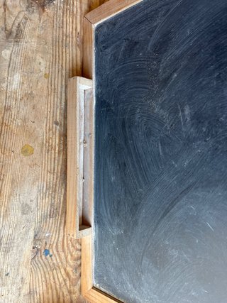 Pizarra antigua vintage madera