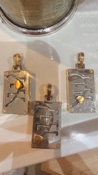 Colgantes Acero dorado