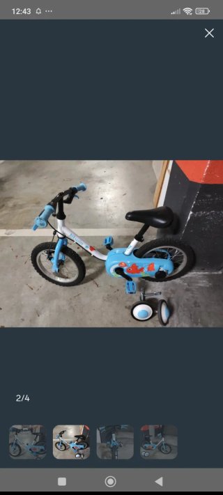 Bicicleta Infantil 14 pulgadas Btwin.