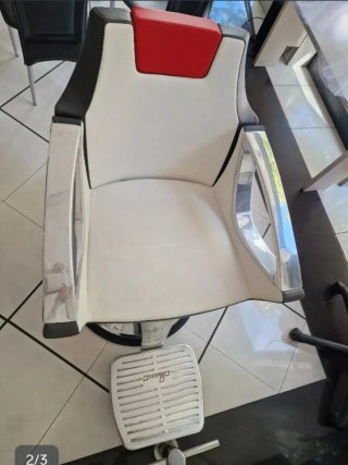 Silla Peluquería Barbero Cuero Sintético Metal