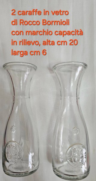 2 Caraffe Vetro Rocco Bormioli