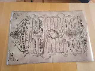 Póster Harry Potter Lista Hogwarts