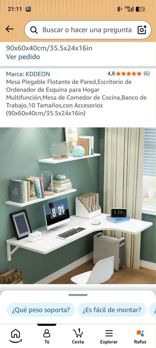 Mesa plegable flotante KDDEON