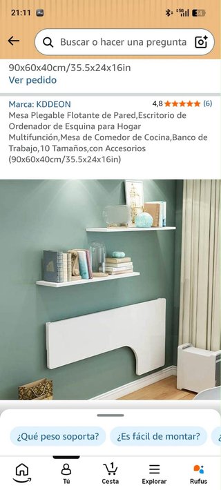 Mesa plegable flotante KDDEON