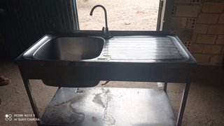 Fregadero industrial inox 1 cuba + escurridor