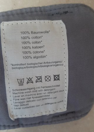 Mochila portabebés Manduca Pure Cotton – Dark Grey