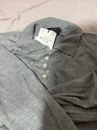 Jersey Polo punto liso gris vigoré talla XL