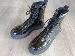 Botas niña charol negras talla 36