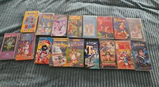 Lote 17 Cintas VHS Películas Infantiles y Familiar