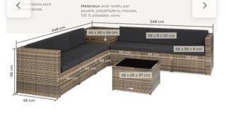 Conjunto Exterior Sofá Ratán