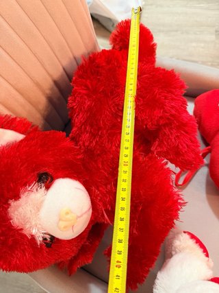Peluche Gatito Rojo + Peluche Conejo Blanco
