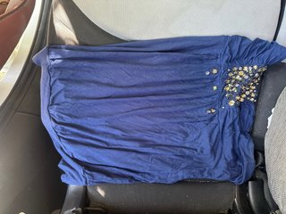 Top Fascia Blu con Dettagli Oro Tg M