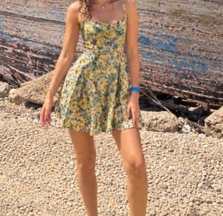 Vestido floral vintage talla S