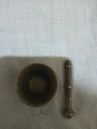 Mortero y Almirez Bronce Decorado
