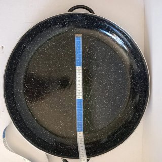 Paellera 41cm Negra con Puntos Blancos