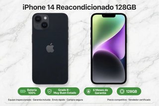 iPhone 14 128GB Reacondicionado Batería 100%