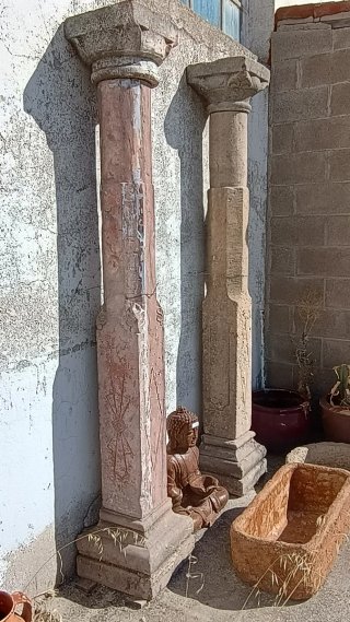 Pareja de columnas antiguas piedra natural (2,26 m