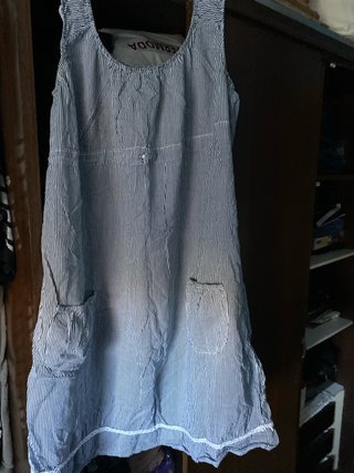 Vestido Ralkas Rayas Azul y Blanco