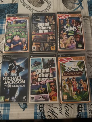 Lote 6 Juegos PSP: GTA, Sims, Michael Jackson