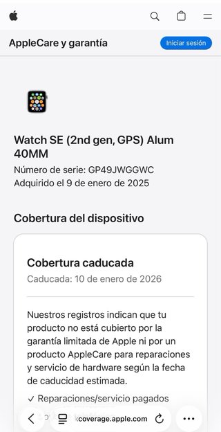 Apple Watch SE (2ª Gen) 40mm Plata