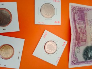 Billetes y monedas antiguas España