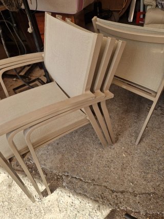Sillas de aluminio apilables para jardín