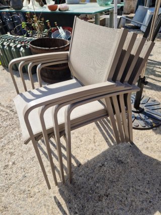 Sillas de aluminio apilables para jardín