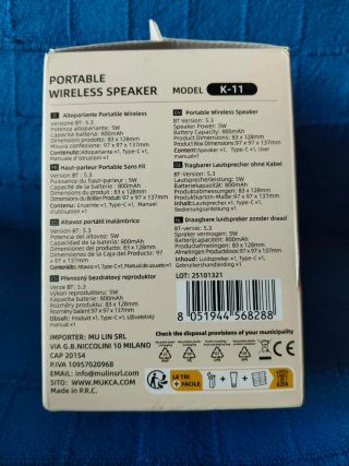 Altavoz WESDAR Potente Rojo LED