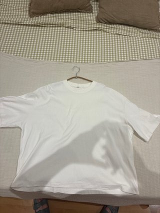 Camiseta Zara Oversize Blanca Talla Única